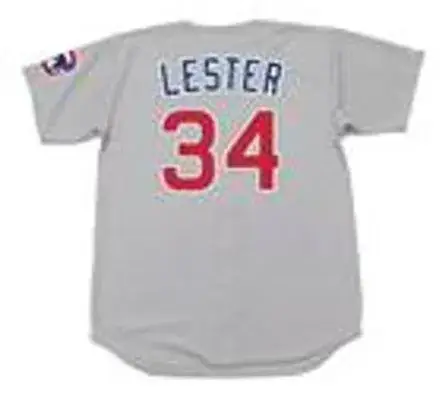 JON LESTER Chicago Cubs Majestic Away Baseball Jersey 