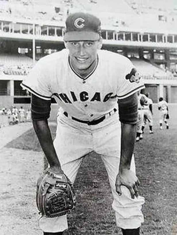 KEN HOLTZMAN Chicago Cubs 1968 Away Majestic Throwback Baseball Jersey 