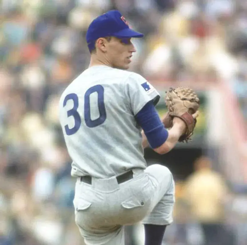 KEN HOLTZMAN Chicago Cubs 1969 Away Majestic Throwback Baseball Jersey 