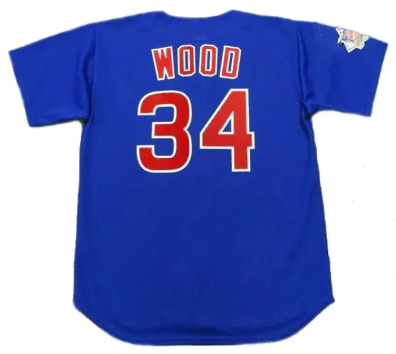 KERRY WOOD Chicago Cubs 2003 Majestic Throwback Alternate Baseball Jersey 