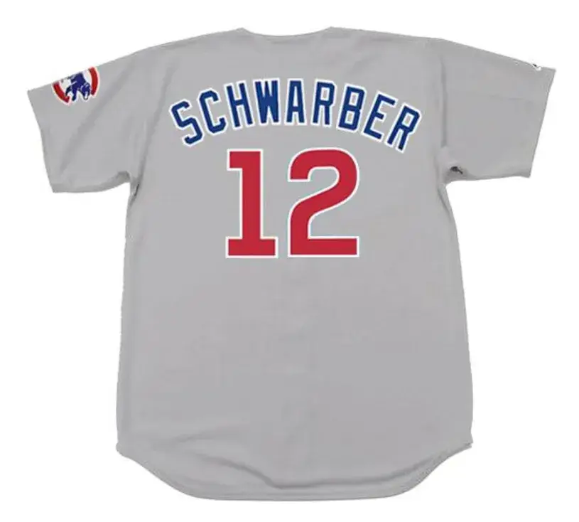 KYLE SCHWARBER Chicago Cubs Majestic Away Baseball Jersey 