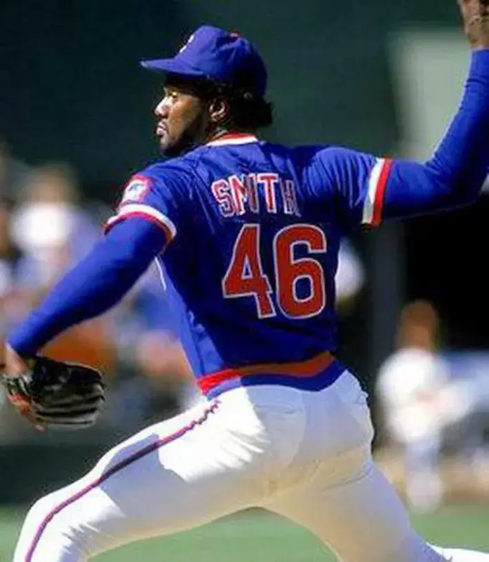 LEE SMITH Chicago Cubs 1984 Majestic Cooperstown Throwback Baseball Jersey 