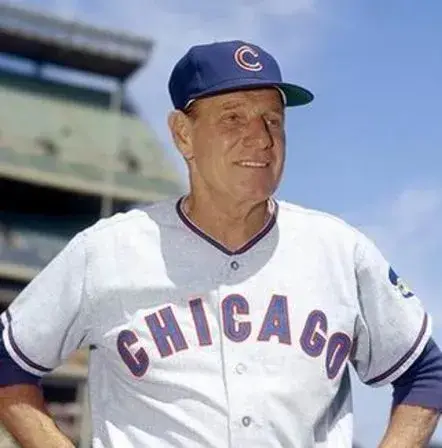 LEO DUROCHER Chicago Cubs 1968 Majestic Cooperstown Throwback Away Jersey 