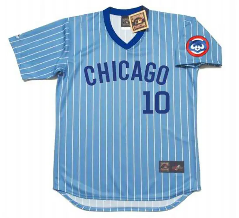 LEON DURHAM Chicago Cubs 1981 Away Majestic  Throwback Baseball Jersey