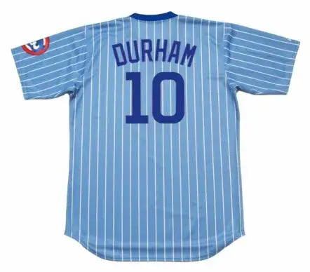 LEON DURHAM Chicago Cubs 1981 Away Majestic  Throwback Baseball Jersey 