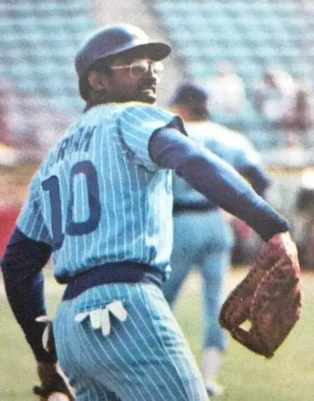 LEON DURHAM Chicago Cubs 1981 Away Majestic  Throwback Baseball Jersey 