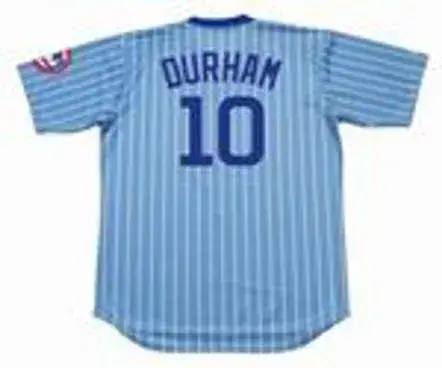 LEON DURHAM Chicago Cubs 1981 Away Majestic  Throwback Baseball Jersey 