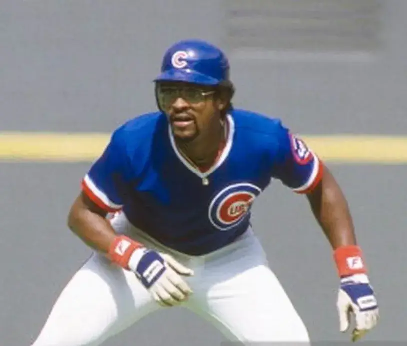 LEON DURHAM Chicago Cubs 1984 Majestic Cooperstown Throwback Baseball Jersey 