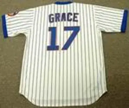MARK GRACE Chicago Cubs 1989 Majestic Cooperstown Throwback Home Jersey 
