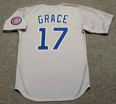 MARK GRACE Chicago Cubs 1990 Away Majestic Baseball Throwback Jersey 