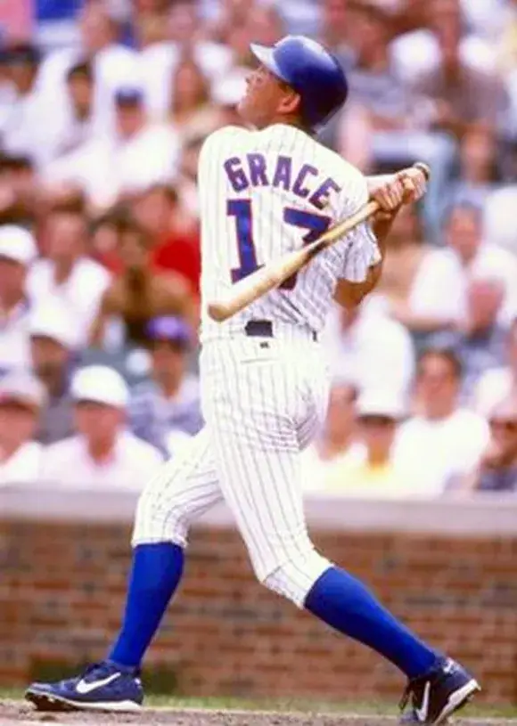 MARK GRACE Chicago Cubs 1992 Majestic Throwback Home Baseball Jersey 