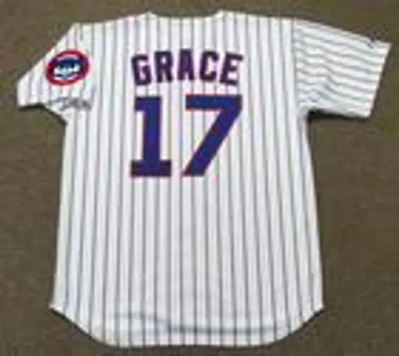MARK GRACE Chicago Cubs 1992 Majestic Throwback Home Baseball Jersey 