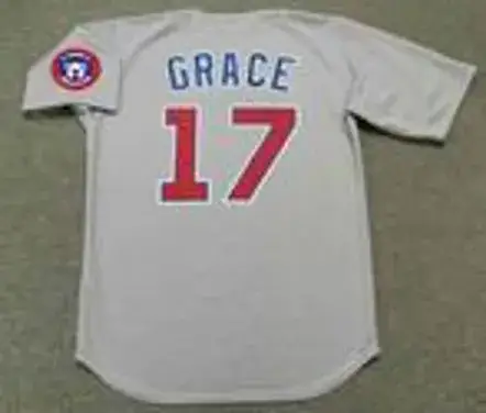 MARK GRACE Chicago Cubs 1994 Majestic Throwback Away Baseball Jersey 