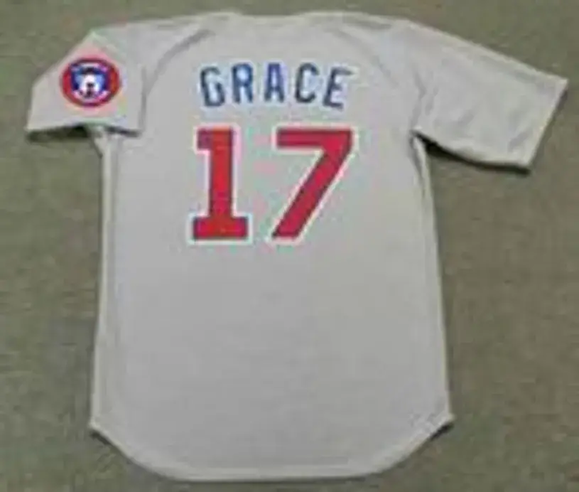 MARK GRACE Chicago Cubs 1994 Majestic Throwback Away Baseball Jersey 