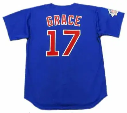 MARK GRACE Chicago Cubs 1998 Majestic Throwback Alternate Baseball Jersey 