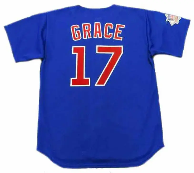 MARK GRACE Chicago Cubs 1998 Majestic Throwback Alternate Baseball Jersey 
