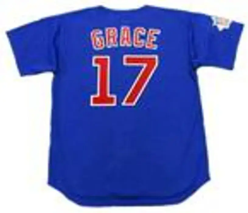 MARK GRACE Chicago Cubs 1998 Majestic Throwback Alternate Baseball Jersey 