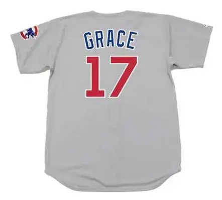 MARK GRACE Chicago Cubs 1999 Majestic Throwback Away Baseball Jersey 