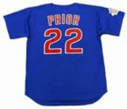 MARK PRIOR Chicago Cubs 2003 Majestic Throwback Alternate Baseball Jersey 