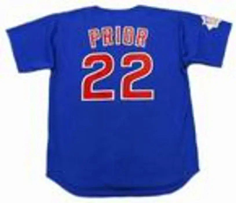 MARK PRIOR Chicago Cubs 2003 Majestic Throwback Alternate Baseball Jersey 