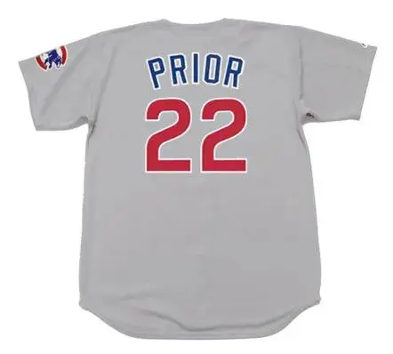 MARK PRIOR Chicago Cubs 2003 Majestic Throwback Away Baseball Jersey 