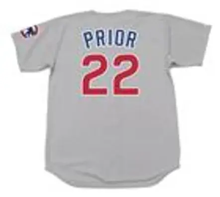 MARK PRIOR Chicago Cubs 2003 Majestic Throwback Away Baseball Jersey 