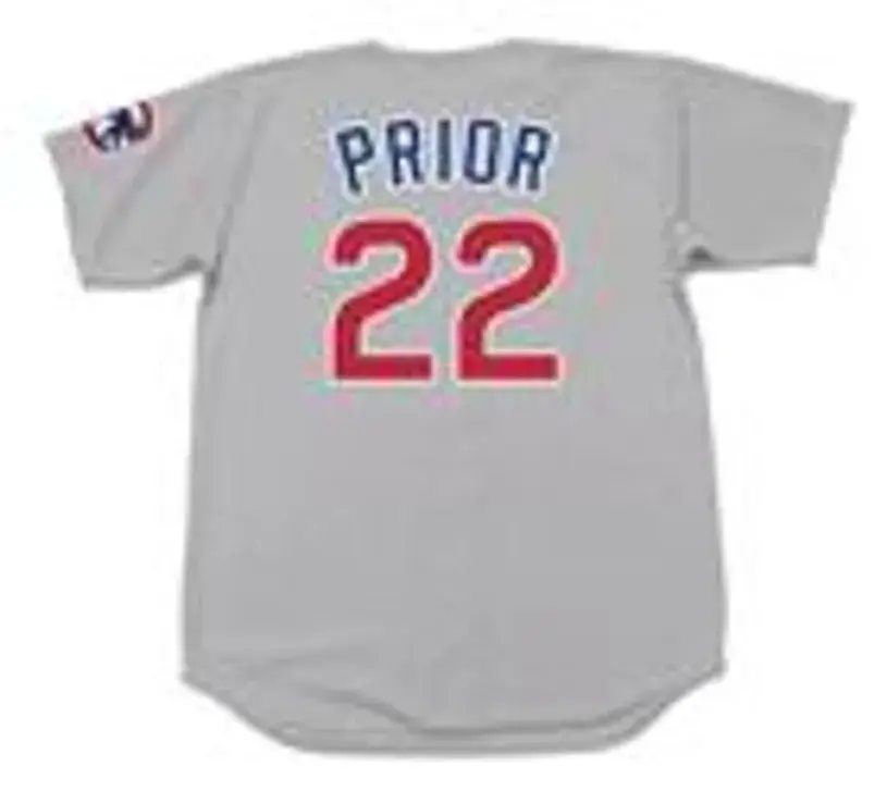MARK PRIOR Chicago Cubs 2003 Majestic Throwback Away Baseball Jersey 