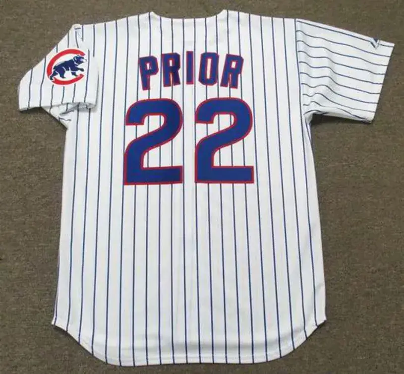MARK PRIOR Chicago Cubs 2003 Majestic Throwback Home Baseball Jersey 