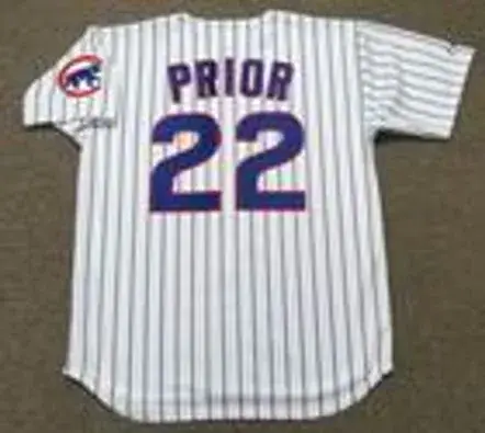MARK PRIOR Chicago Cubs 2003 Majestic Throwback Home Baseball Jersey 