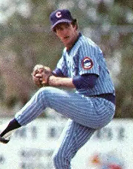 MIKE KRUKOW Chicago Cubs 1981 Away Majestic  Throwback Baseball Jersey 