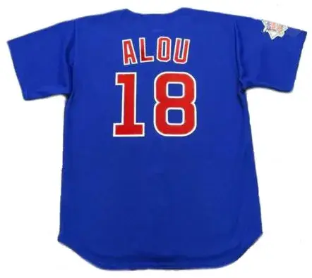 MOISES ALOU Chicago Cubs 2003 Majestic Throwback Alternate Baseball Jersey 