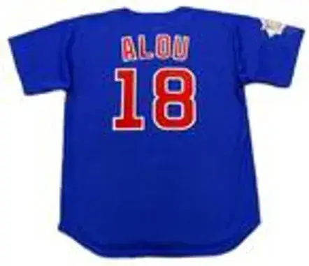 MOISES ALOU Chicago Cubs 2003 Majestic Throwback Alternate Baseball Jersey 
