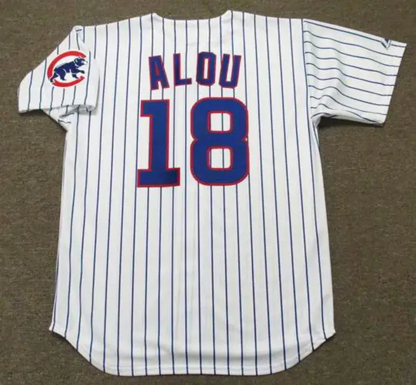 MOISES ALOU Chicago Cubs 2003 Majestic Throwback Home Baseball Jersey 