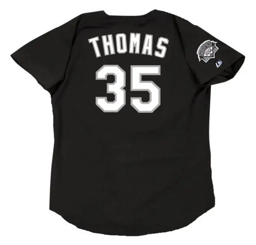 FRANK THOMAS Chicago White Sox 1991 Majestic Throwback Baseball Jersey 