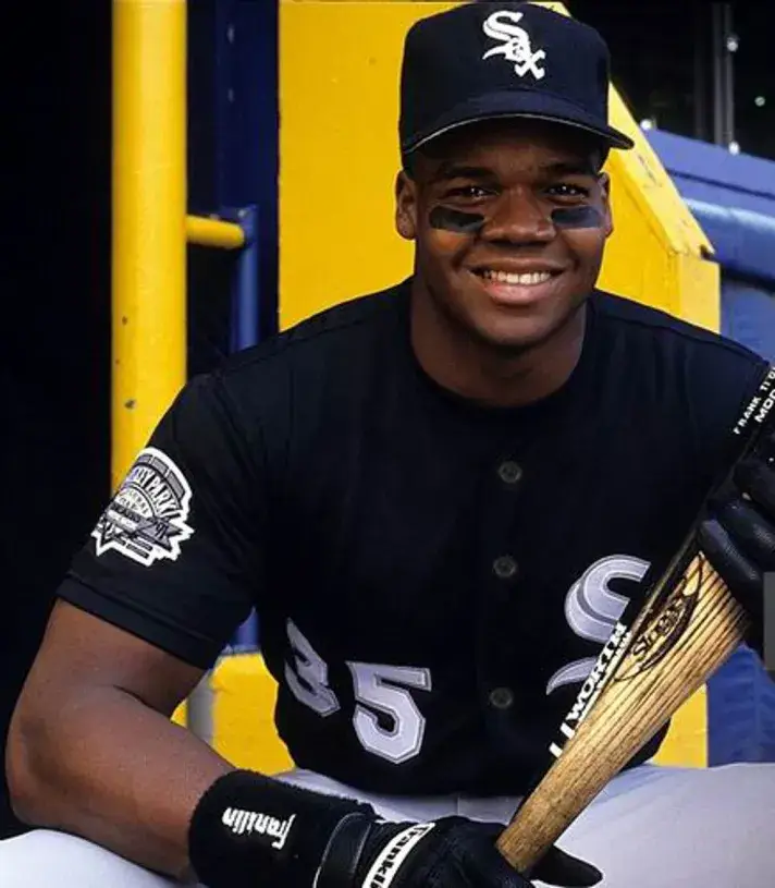 FRANK THOMAS Chicago White Sox 1991 Majestic Throwback Baseball Jersey 