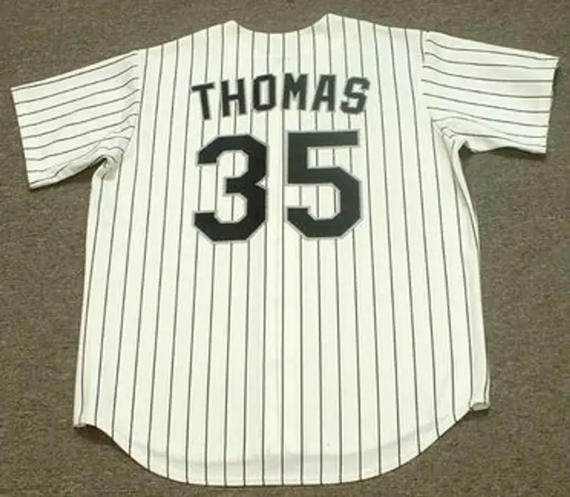 FRANK THOMAS Chicago White Sox 1994 Majestic Throwback Home Baseball Jersey 