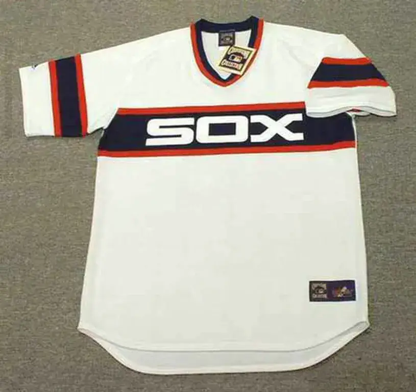 GREG LUZINSKI Chicago White Sox 1983 Home Majestic Throwback Baseball Jersey
