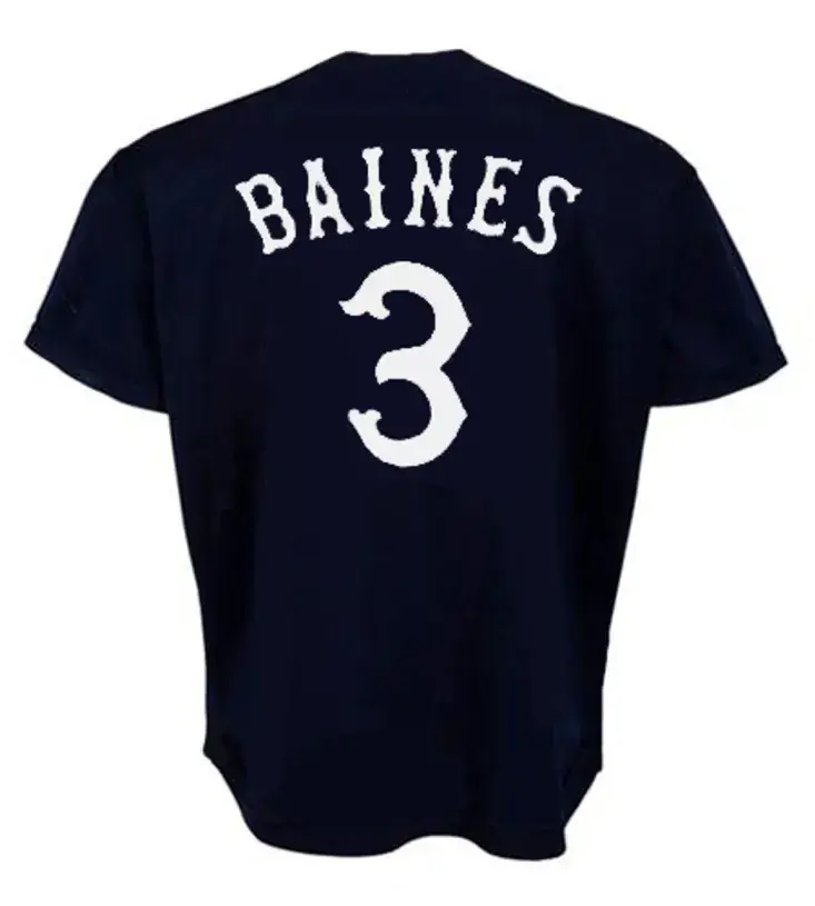 HAROLD BAINES Chicago White Sox 1981 Away Majestic Throwback Baseball Jersey 