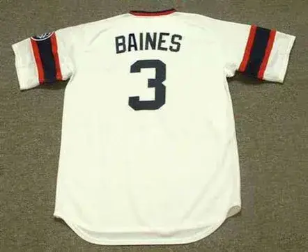 HAROLD BAINES Chicago White Sox 1985 Home Majestic Throwback Baseball Jersey 