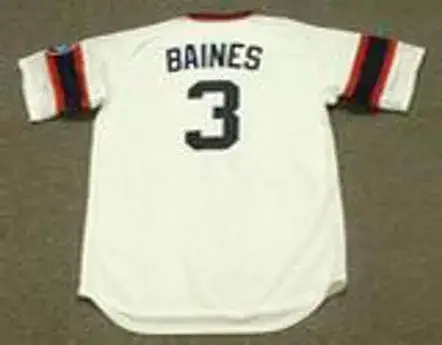HAROLD BAINES Chicago White Sox 1985 Home Majestic Throwback Baseball Jersey 