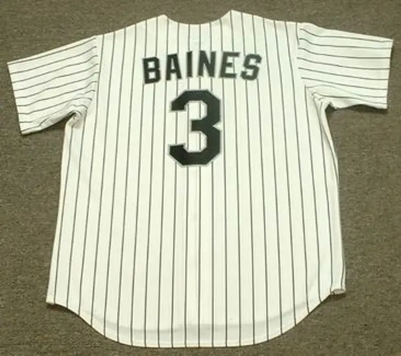 HAROLD BAINES Chicago White Sox 1996 Majestic Throwback Home Baseball Jersey 