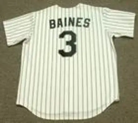 HAROLD BAINES Chicago White Sox 1996 Majestic Throwback Home Baseball Jersey 