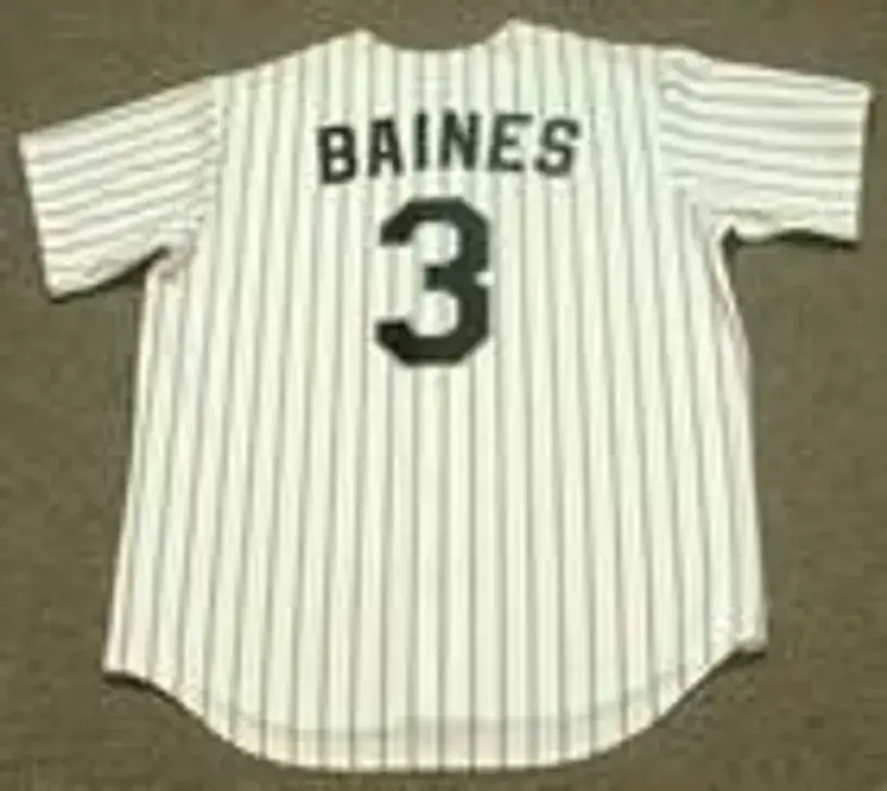HAROLD BAINES Chicago White Sox 1996 Majestic Throwback Home Baseball Jersey 