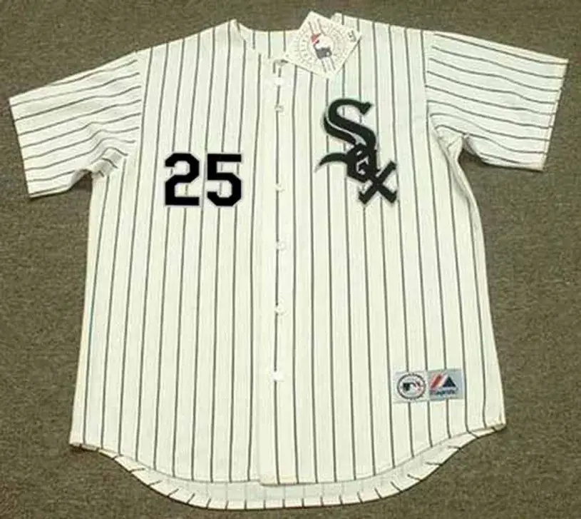 JIM ABBOTT Chicago White Sox 1998 Home Majestic Throwback Baseball Jersey