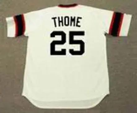 JIM THOME Chicago White Sox 1980’s Majestic Throwback Baseball Jersey 