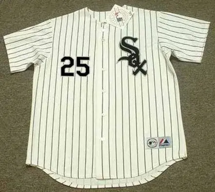 JIM THOME Chicago White Sox 2006 Home Majestic Throwback Baseball Jersey