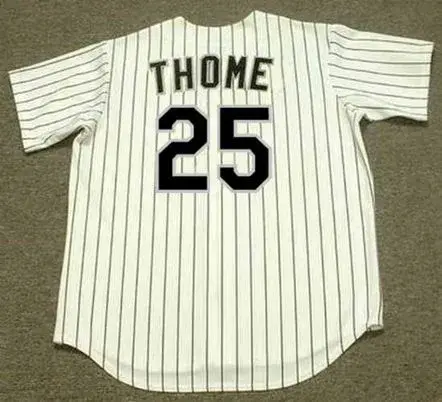 JIM THOME Chicago White Sox 2006 Home Majestic Throwback Baseball Jersey 