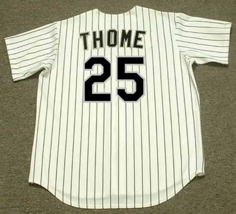JIM THOME Chicago White Sox 2006 Home Majestic Throwback Baseball Jersey 