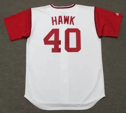 KEN HARRELSON Cleveland Indians 1969 Home Majestic Baseball Throwback Jersey 