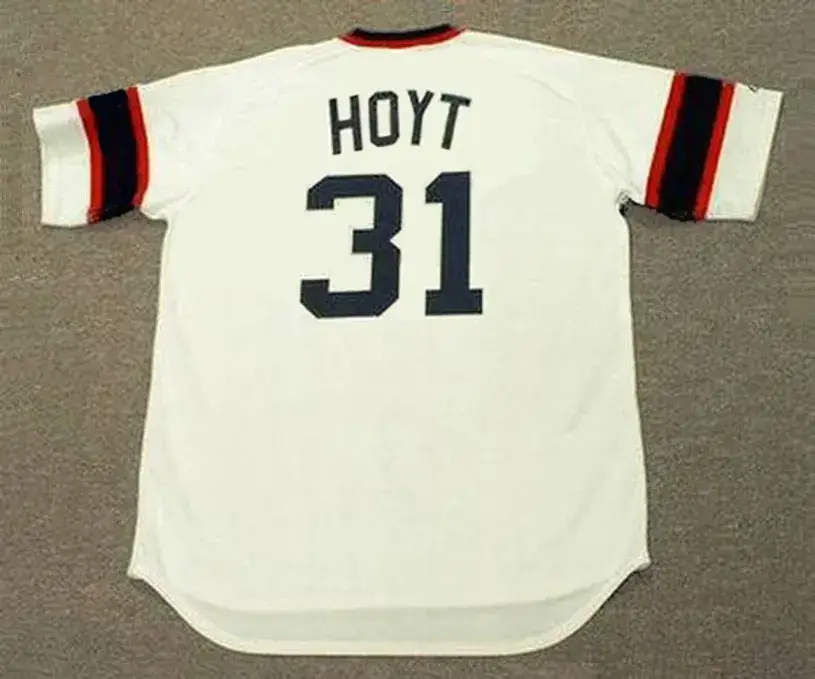 LA MARR HOYT Chicago White Sox 1983 Home Majestic Throwback Baseball Jersey 